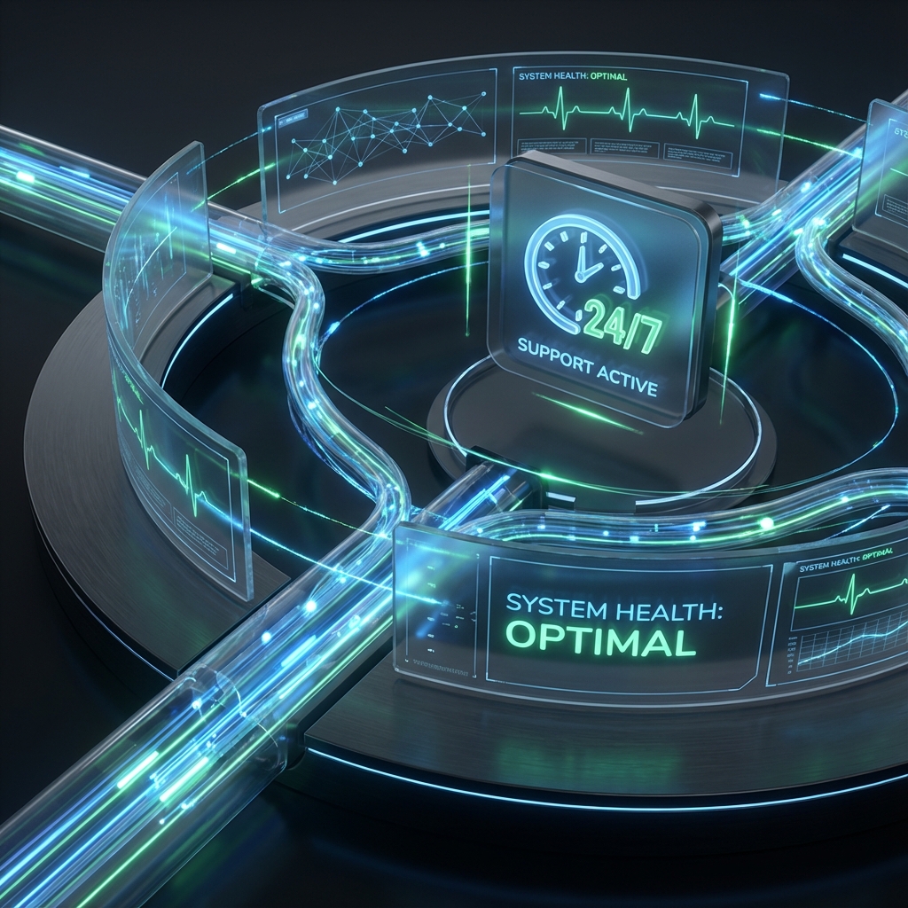 24/7 Tech Stack Management Illustration